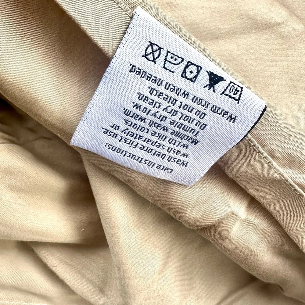 New Laurel Crest Organic Cotton Queen Flat Sheet Beige Satin